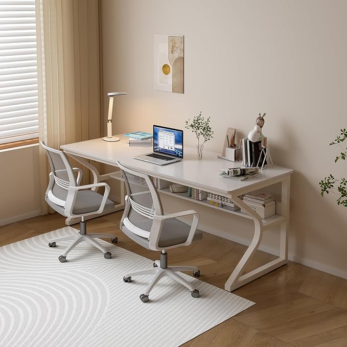 Extra Long Desk with Bookshelf - Image 7