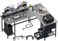 59 inch L Shaped Computer Desk by Korfile