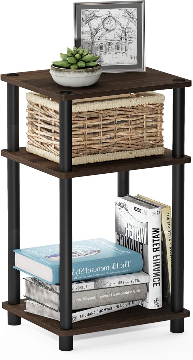 Furinno Just 3-Tier Turn-N-Tube End Table / Side Table / Night Stand / Bedside by Furinno-FitsYourSpaceFitsYourBudget
