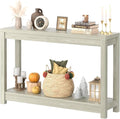 47" Farmhouse Wood Entryway Table Narrow Console Table by Besiost