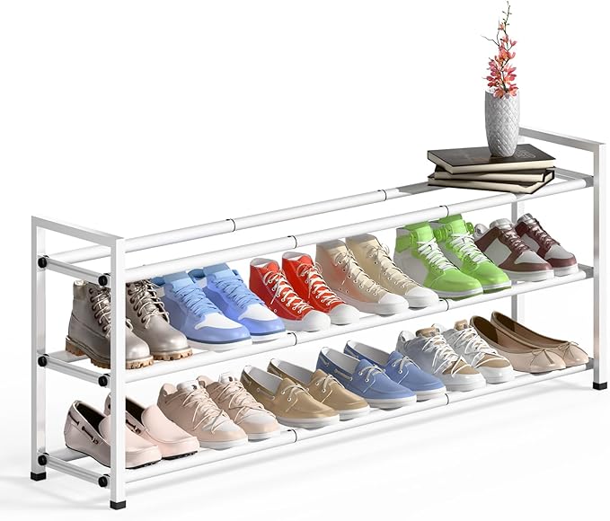 Bumusty 3-Tier Long Expandable Shoe Rack by Bumusty
