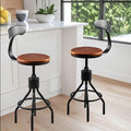 Diwhy Industrial Vintage Bar Stool, Kitchen Counter Height Adjustable Pipe Chair by Diwhy