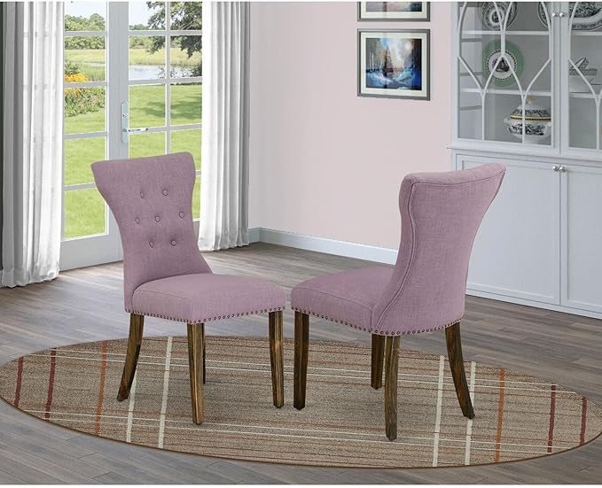 East West Furniture GAP7T40 Gallatin Parson Kitchen Chairs - Image 2