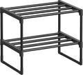 SONGMICS Shoe Rack, 2-Tier Shoe Organizer, Metal Storage Shelf, Upright or by SONGMICSbySONGMICSHOME