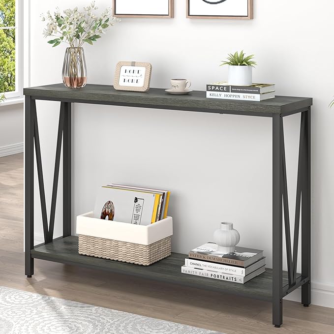 EXCEFUR Entryway Table, Rustic Wood Sofa Console Table by EXCEFUR