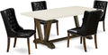 East West Furniture V727FO749-5 5 Piece Dining Set Includes a Rectangle Dining by EastWestFurniture