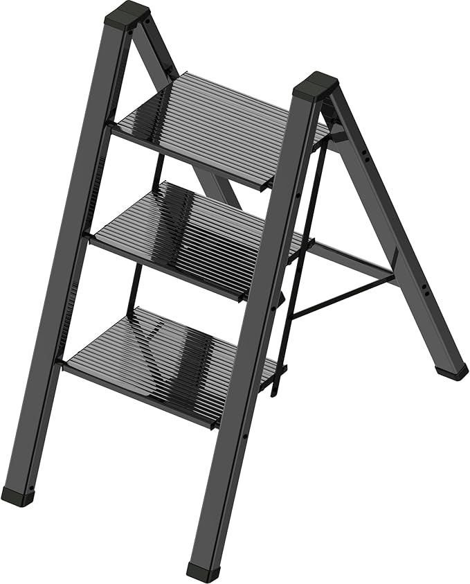 3 Step Ladder, Portable Step Ladder Folding, Lightweight Step Ladder by Takingstepsup