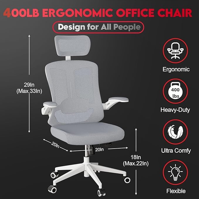 Ergonomic Office Chair - 400LB Comfy Desk Chairs - Image 2