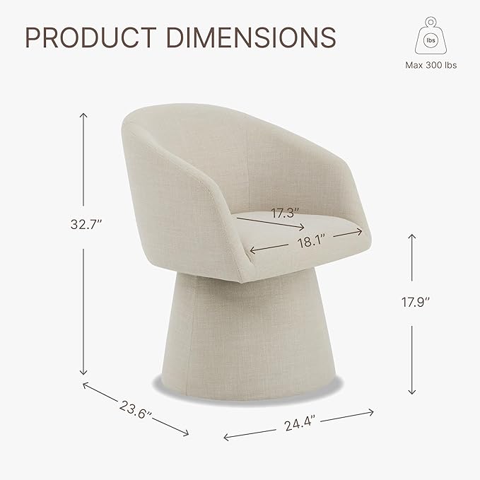 Swivel Dining Chairs Modern Accent Armchair Side Deskchair - Image 3