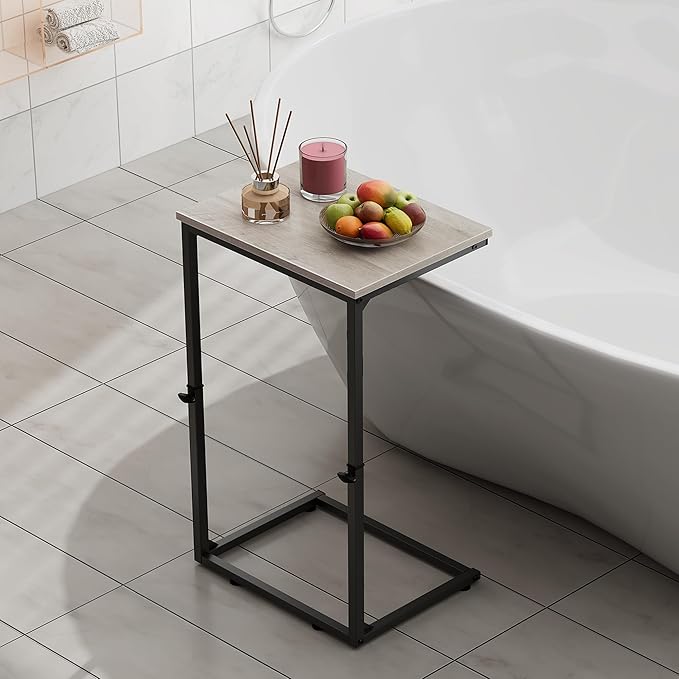 Vagusicc C Shaped End Table for Couch, 33.2'' Extra Tall C Table Adjustable - Image 6