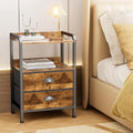 Nightstand Bedside Table with 2 Drawers Small Kids Night Stand by Jixlantuc