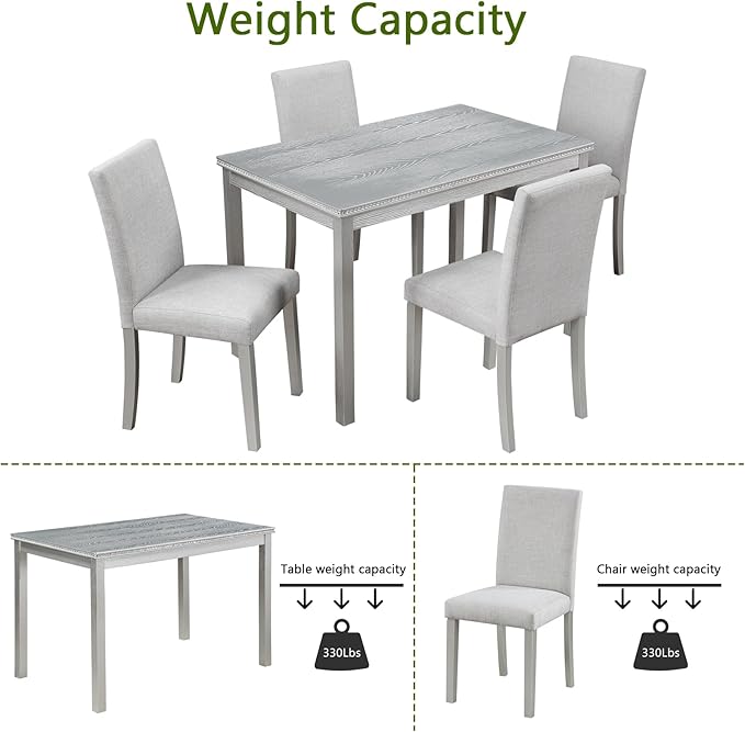 Ball & Cast 5 Piece Dining Table Set, Kitchen Table Set - Image 8