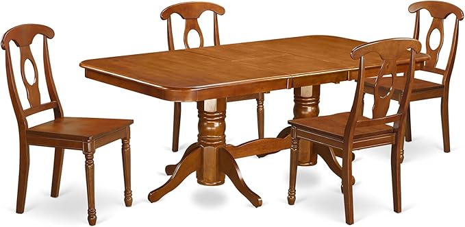 East West Furniture NANA5-SBR-W 5 Piece Dining Room Furniture Set Includes a by EastWestFurniture