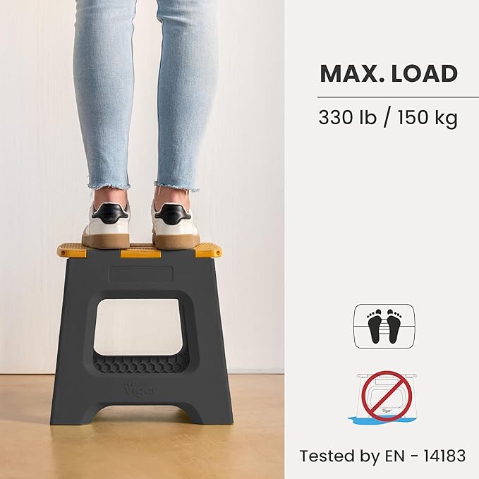 Vigar Compact Step Stool Foldable, 12-1/2-inch Step Stools - Image 5