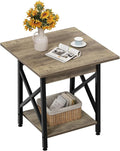 GreenForest End Table 24 inch for Living Room, Large Square Side Tables by GreenForest