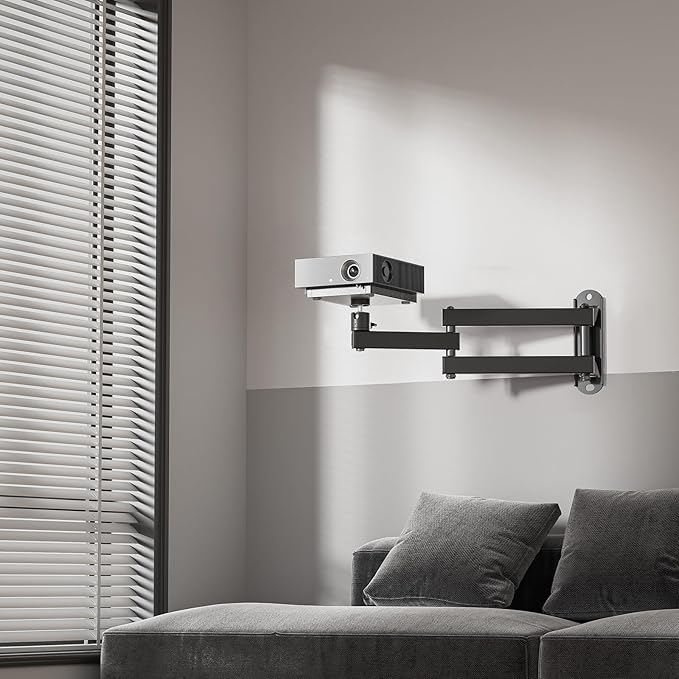 WALI Foldable Projector Wall Mount Universal Adjustable Wall Projector Mount - Image 2