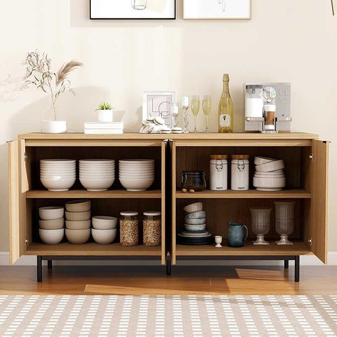 Vipbear Modern TV Stand for 65 Inch TV, Entertainment Center - Image 7