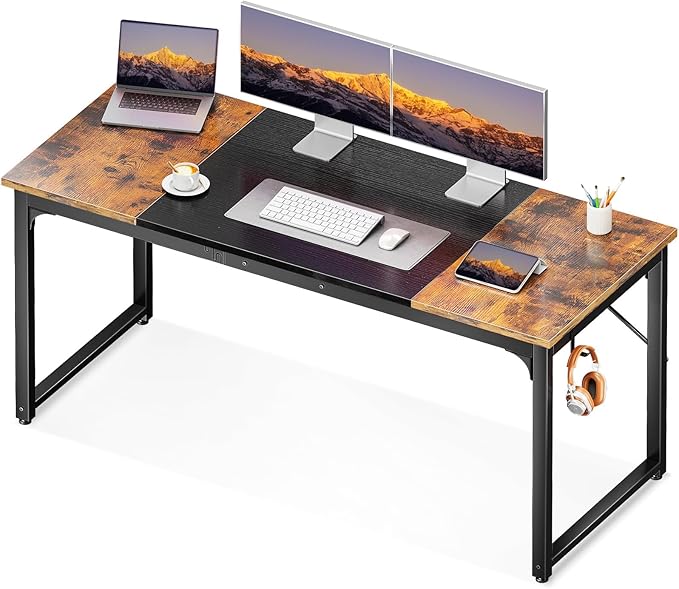 Coleshome 63 Inch Computer Desk, Modern Simple Style Desk by Coleshome