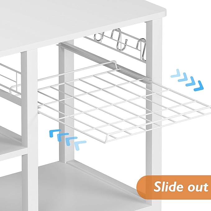 soges 3-Tier Kitchen Baker's Rack Utility Microwave Oven Stand Storage Cart - Image 5