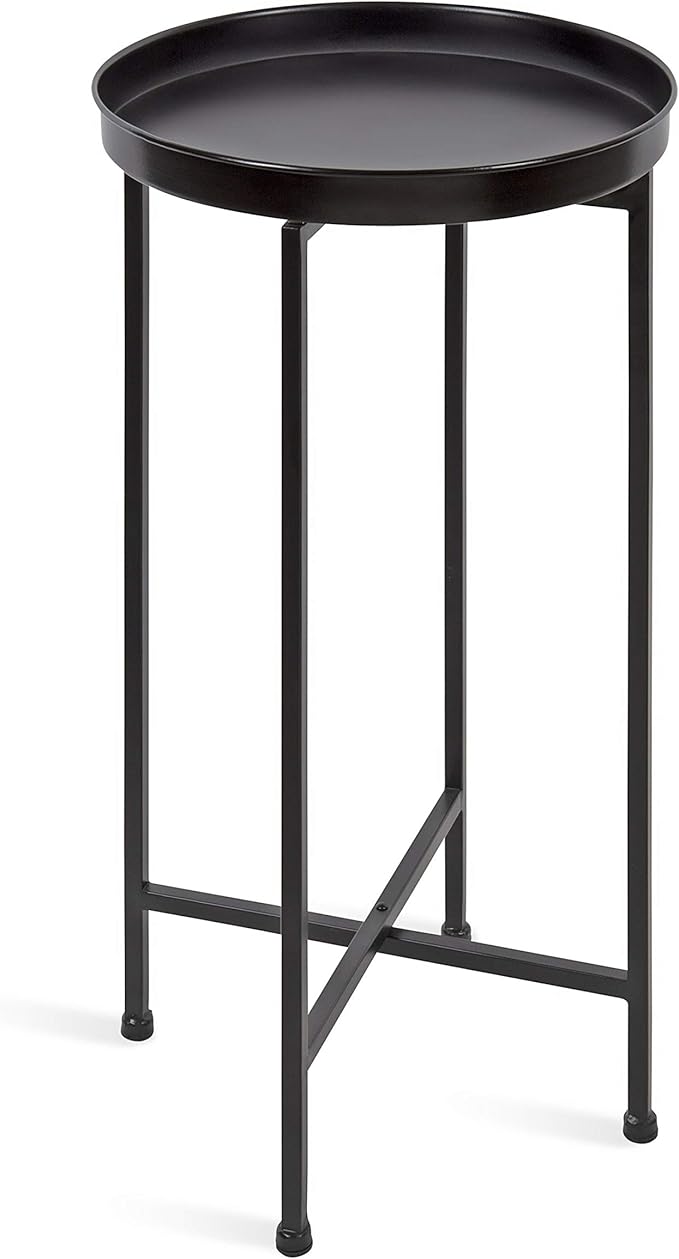 Kate and Laurel Celia Round Metal Foldable Accent Table by KateandLaurel
