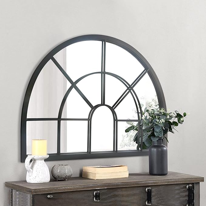WAMIRRO Arched Window Pane Mirror Decor, Farmhouse Mantel Mirrors - Image 8