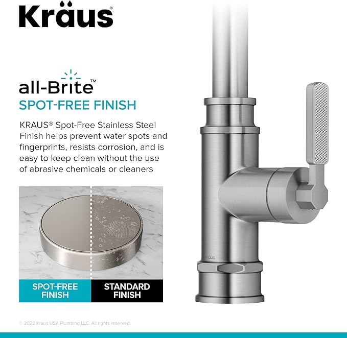 KRAUS Allyn Transitional Industrial Pull-Down Single Handle Kitchen Faucet in - Image 6