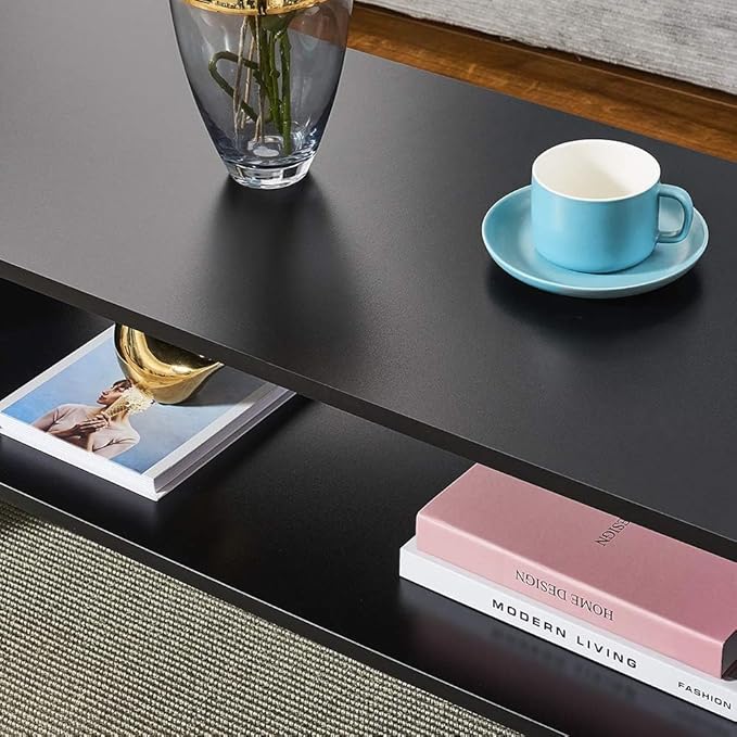 Panana 2-Tier Coffee Table Simple Couch Sofa Side End Table Tea Accent Table - Image 6