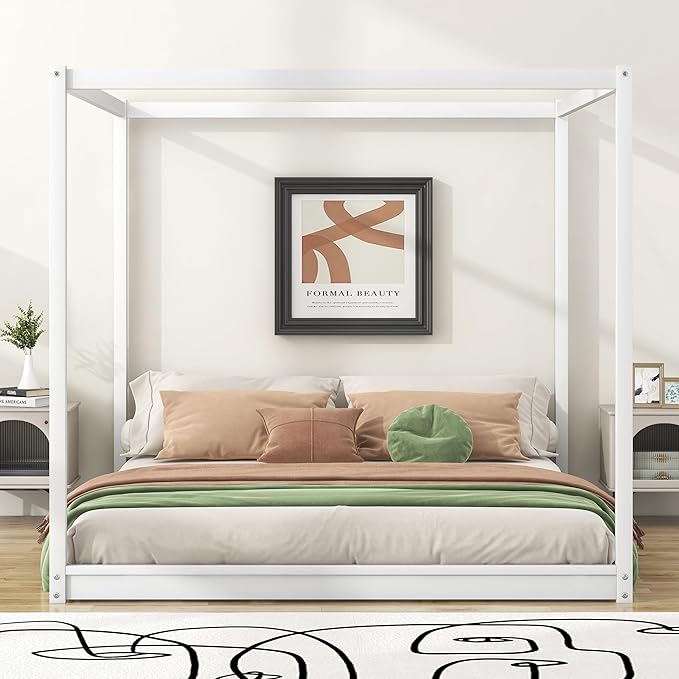King Size Canopy Platform Bed - Image 3