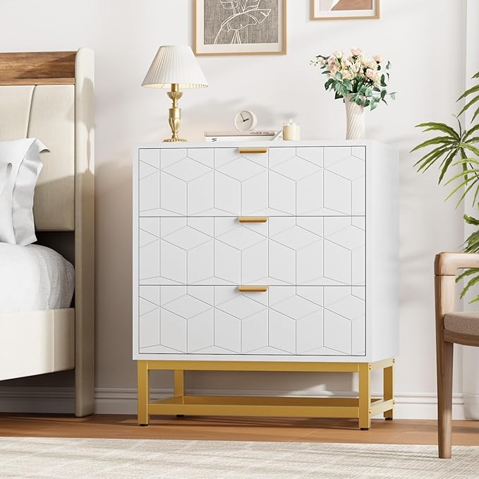 GAOMON 3 Drawer Dresser, Wood Chest Drawers by GAOMON
