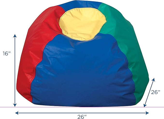Children's Factory 26" Round Bean Bag, Bean Bag Chair - Image 3