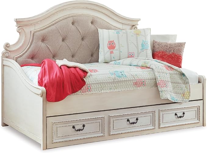Signature Design by Ashley Realyn Traditional Upholstered Tufted Twin Platform by SignatureDesignbyAshley