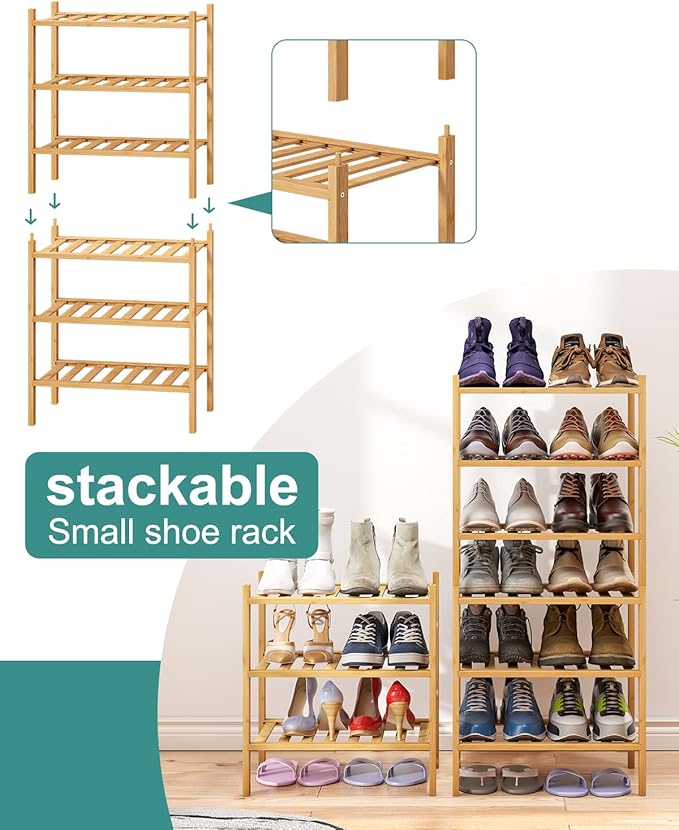 Small Shoe Rack, 3-Tier Shoe Rack - Image 5