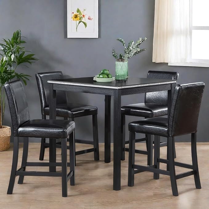 Dining Table Set for 4, 5-Piece Dining Room Table Set - Image 6