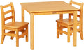 ECR4Kids 30in x 30in Square Hardwood Table and Chair Set, 12in Seat Height by ECR4Kids