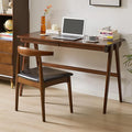 Computer Desk with Drawers, Solid Wood Writing Desk, Mid Century Modern Home by Cttasty