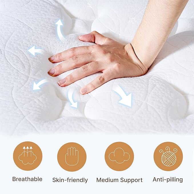 Full Size Mattress, 10 Inch Medium Firm Foam Hybrid Mattress - Image 4