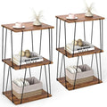 Side Table Set of 2, Tall End Table, Small Accent Table, Bedside Table by KJGKKHOME