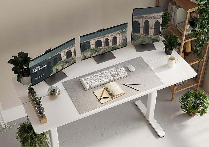 Claiks Electric Standing Desk, Adjustable Height Stand up Desk, 55x24 Inches - Image 6