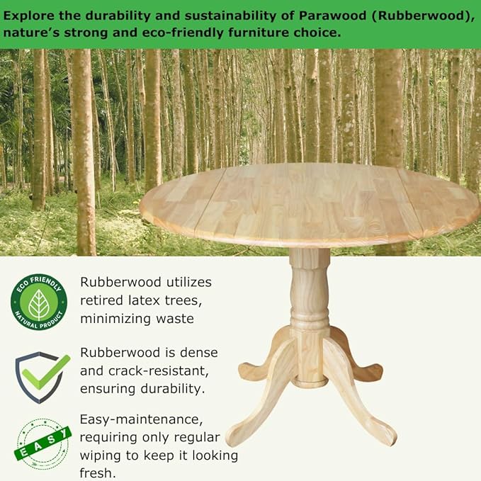 IC International Concepts, Solid Real Wood, Sturdy Parawood - Image 4