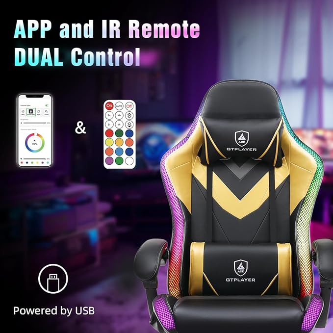 GTPLAYER Gaming Chair, RGB Gaming Chairs - Image 6