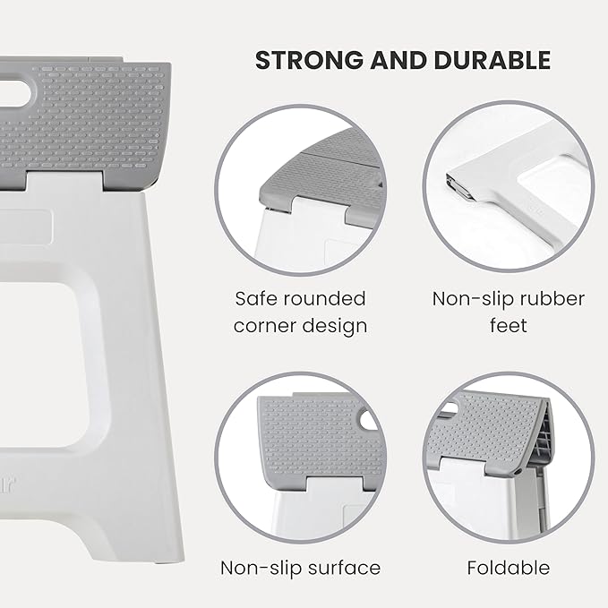 Vigar Compact Step Stool Foldable, 12-1/2-inch Step Stools - Image 4