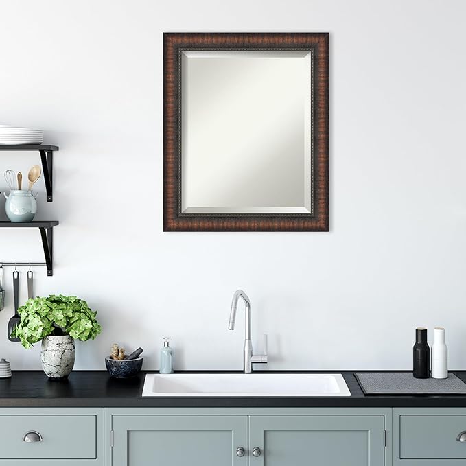 Amanti Art Brown Bathroom Mirror - Image 6