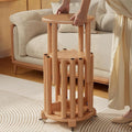 Stackable Stools Set of 4, Wooden Stool 18 Inch Stool Stackable Side Tables by Unknown