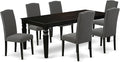 East West Furniture LGEN7-BLK-20 7 Piece Kitchen Table Set Consist of a by EastWestFurniture