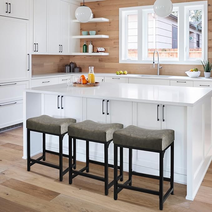 Counter Height Bar Stools Set of 2, 24 Inch Stools - Image 2