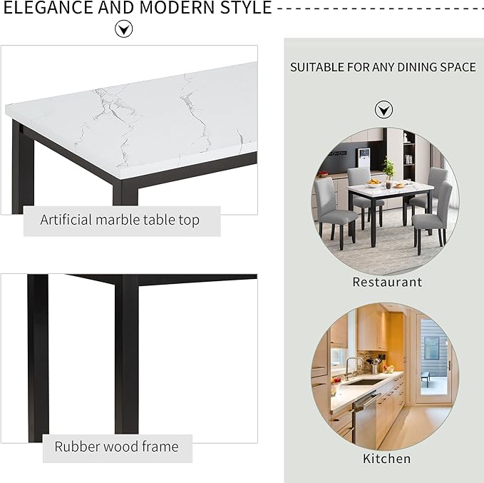 Ball & Cast 5 Piece Dining Table Set - Image 4