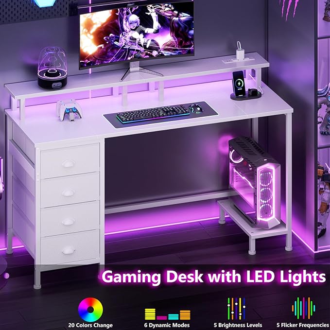 Furologee 55" White Computer Desk - Image 4