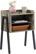 VECELO Night Stand Industrial End Table, Bedside Table by VECELO