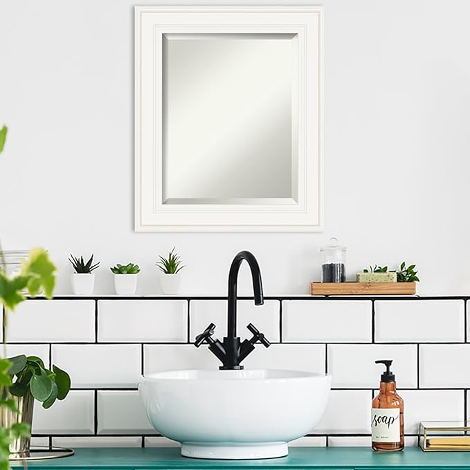 Amanti Art White Bathroom Mirror - Image 5