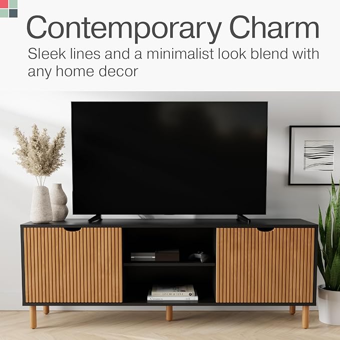 Modern Fluted TV Stand & Media Console - Image 7